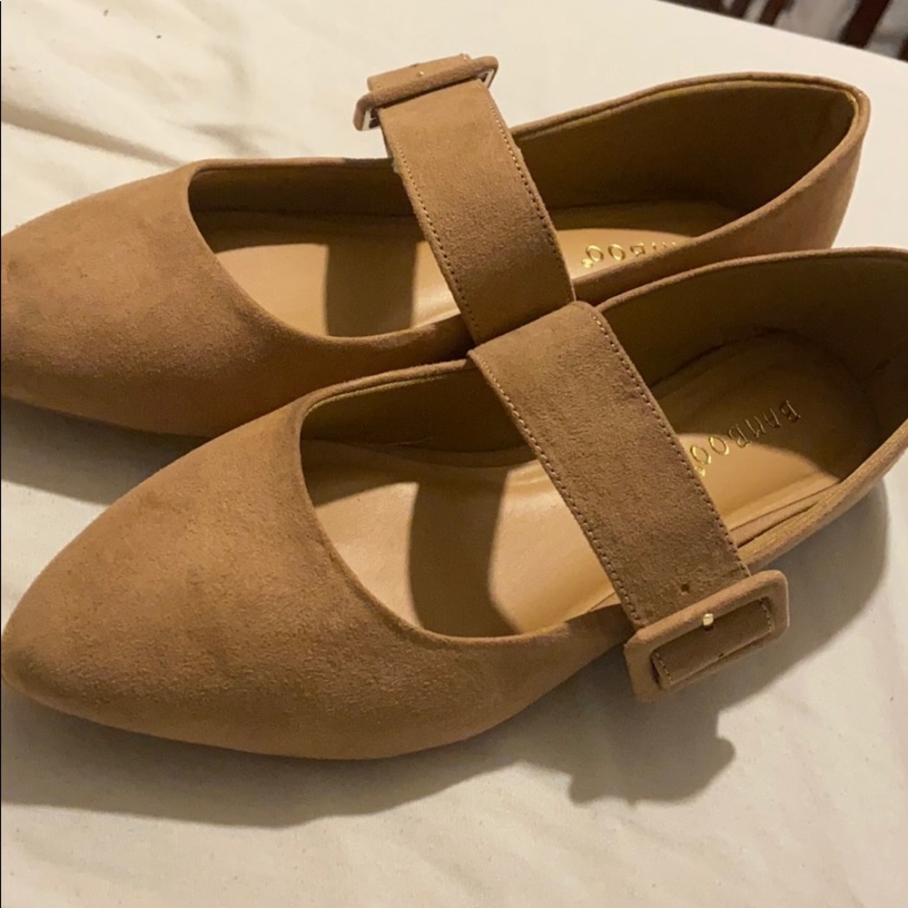 Tan strip flats